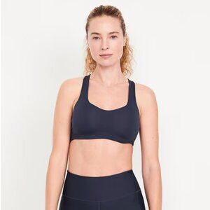 Old Navy PowerSoft Molded Cup Strappy Sports Bra Size Medium in Navy